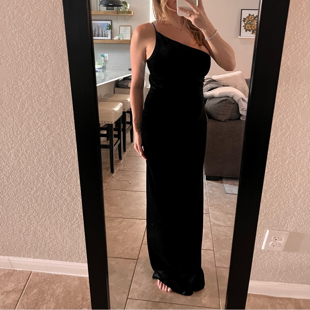 Black Velvet Evening Gown